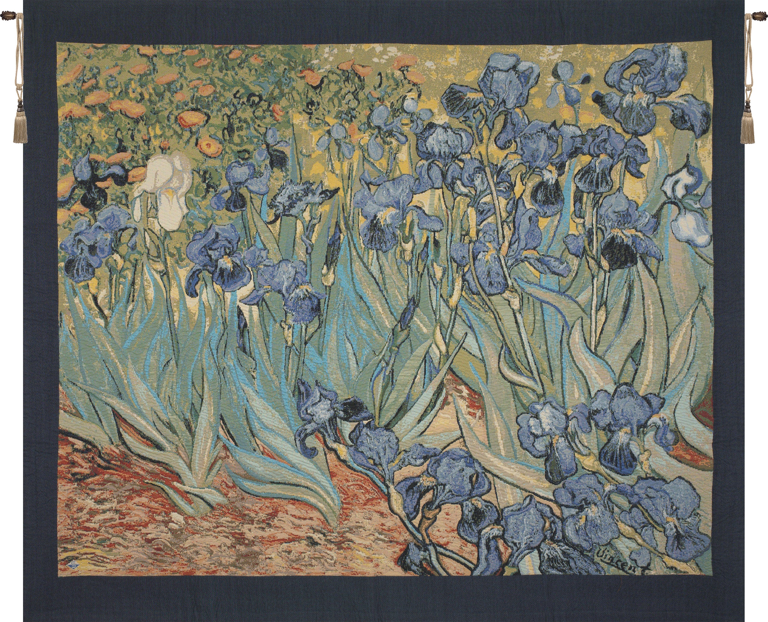Iris by Van Gogh Italian Tapestry Wall Hanging