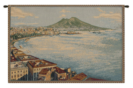Gulf of Naples Italian Tapestry Wall Hanging