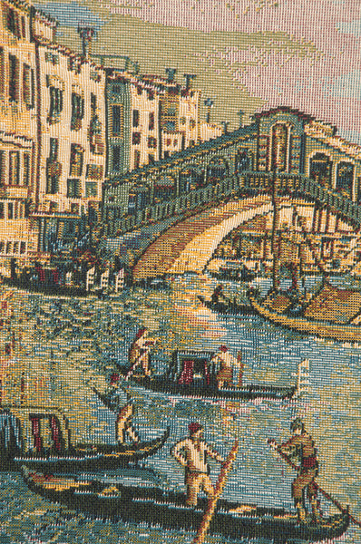 The Rialto Bridge Grand Canal Small Italian Tapestry Wall Hanging