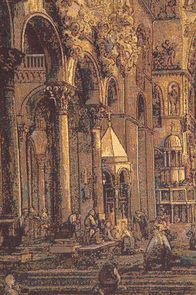 Inside San Marco Italian Tapestry Wall Hanging