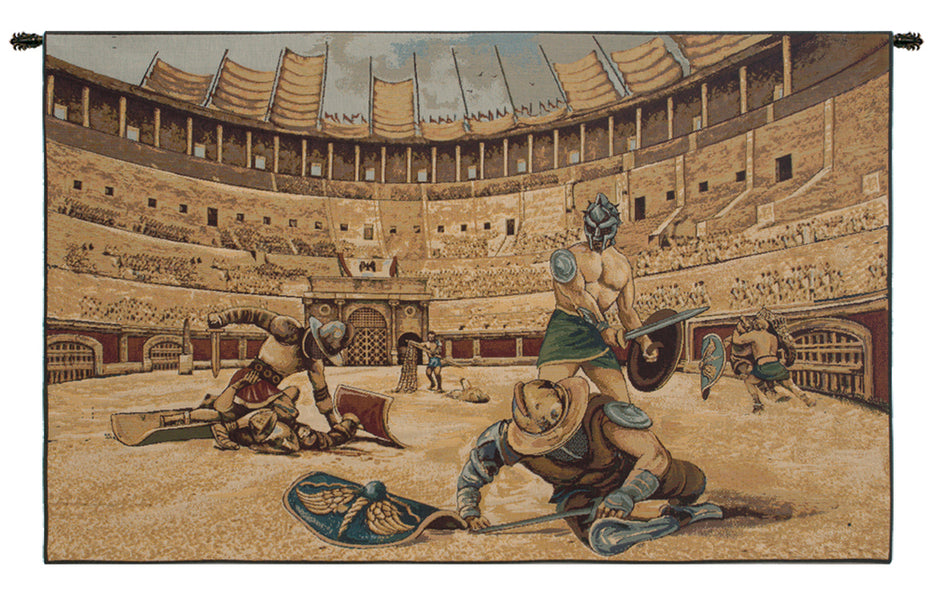 Gladiators Italian Tapestry Wall Hanging