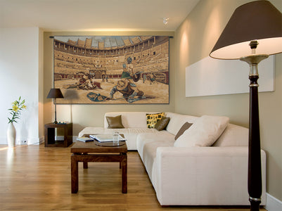 Gladiators Italian Tapestry Wall Hanging