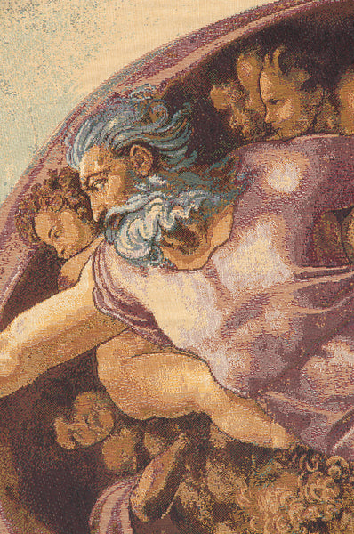 The Creation by Michelangelo Italian Tapestry Wall Hanging