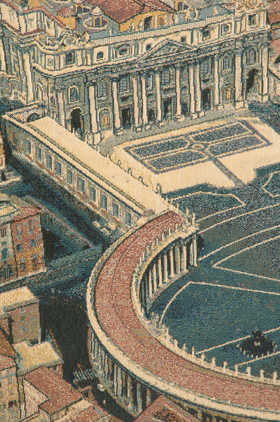 St. Peters Square Italian Tapestry Wall Hanging