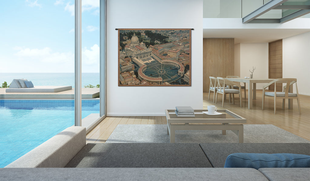 St. Peters Square Italian Tapestry Wall Hanging