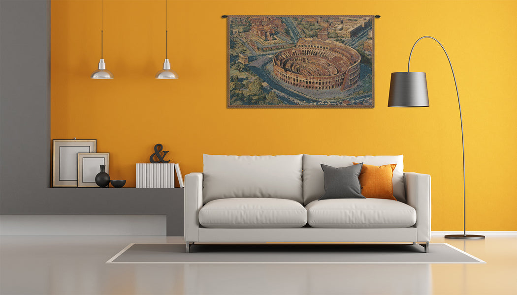 The Coliseum Rome Small Italian Tapestry Wall Hanging