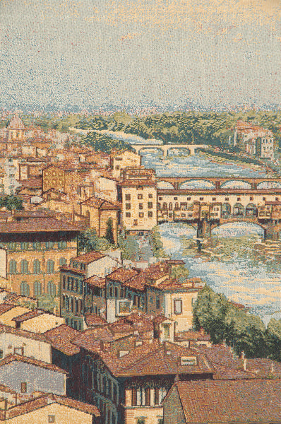 View of Florence and the Arno Italian Tapestry Wall Hanging