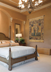 Saint Nicholas with Lurex Italian Tapestry Wall Hanging