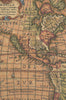 Old Map of the World Red European Tapestries