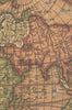 Old Map of the World Red European Tapestries