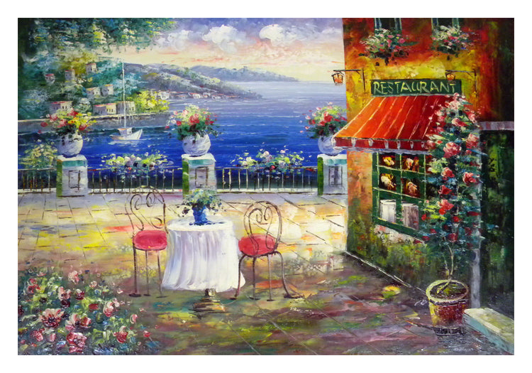 Oceanside Restaurant Canvas Wall Art