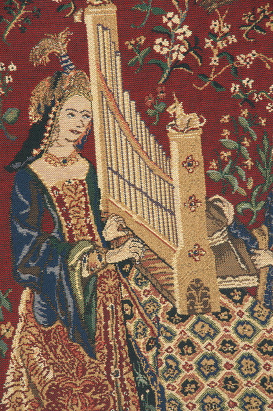 The Lady and the Organ II Belgian Tapestry