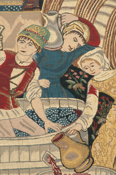 Vendages (Yellow) Belgian Tapestry