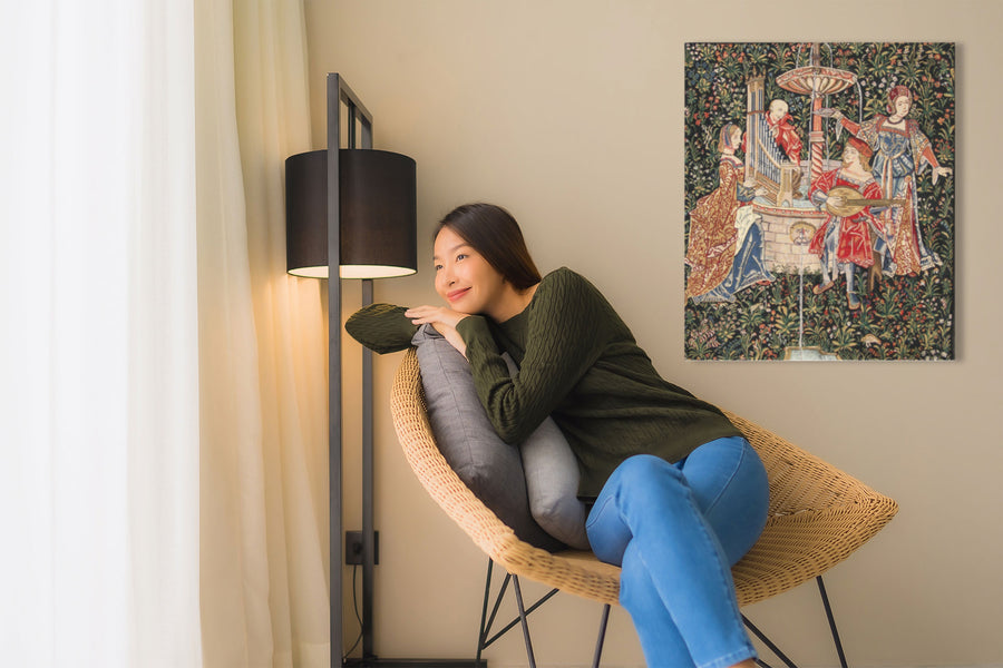 The Concert (Blue) Belgian Tapestry