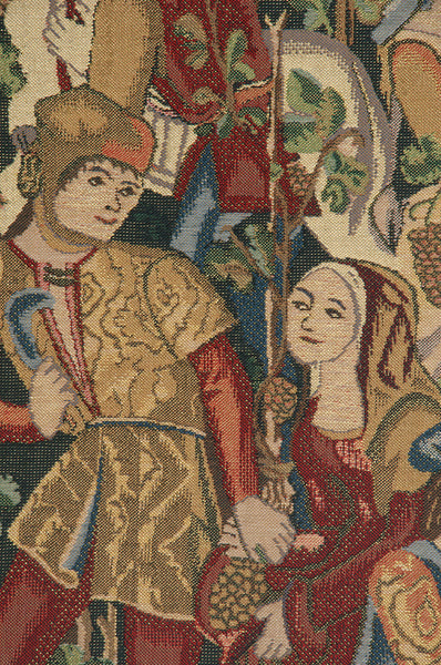 Vendages Right Side Red Belgian Tapestry