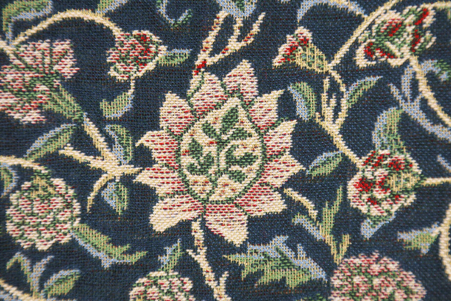 Fleurs de Morris Blue Belgian Cushion Cover