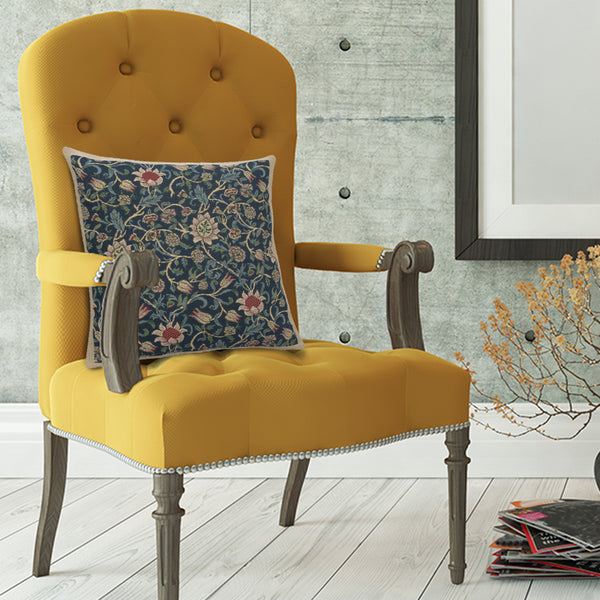 Fleurs de Morris Blue Belgian Cushion Cover