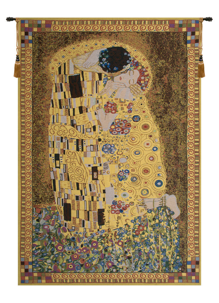 The Kiss (Yellow) Belgian Tapestry