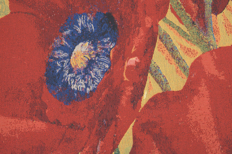 Three Poppies Belgian Tapestry