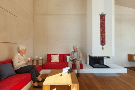 Fleurs de Morris (Red) I Tapestry Bell Pull