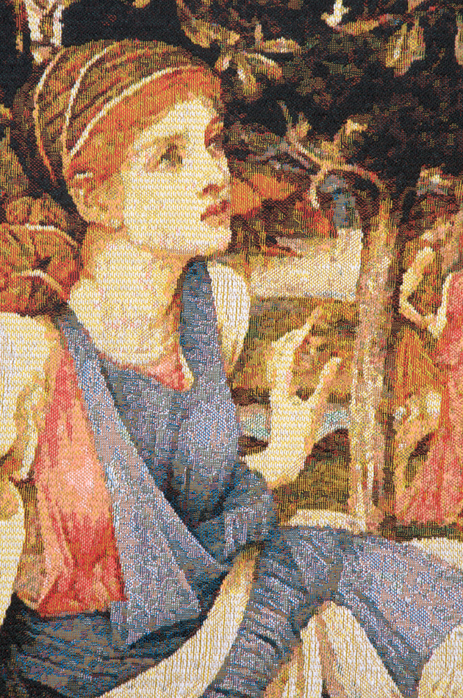 Love and the Maiden Stanhope Belgian Tapestry Wall Hanging