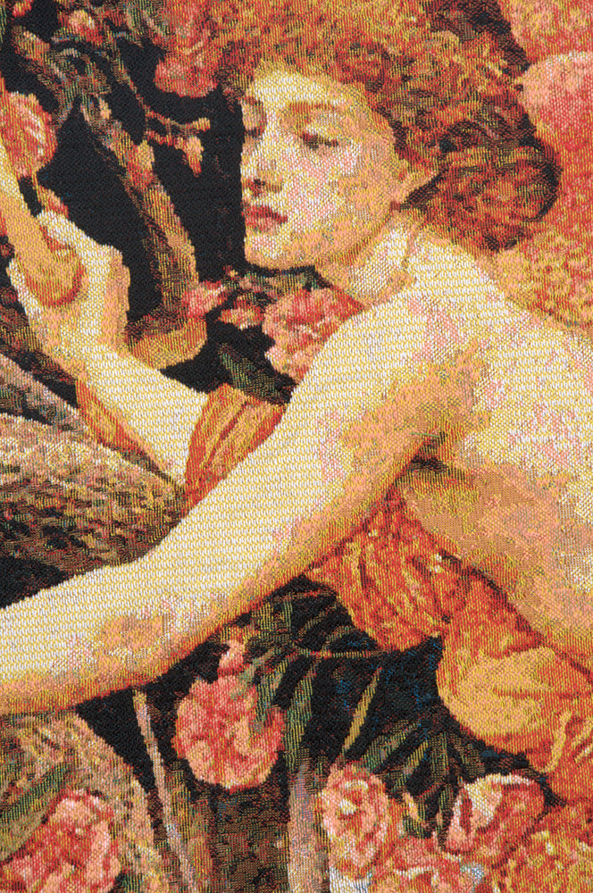 Love and the Maiden Stanhope Belgian Tapestry Wall Hanging