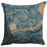 Van Gogh's Starry Night Large European Cushion Cover by Vincent Van Gogh
