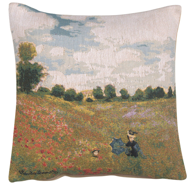 Monet's Poppy Field European Cushion Cover