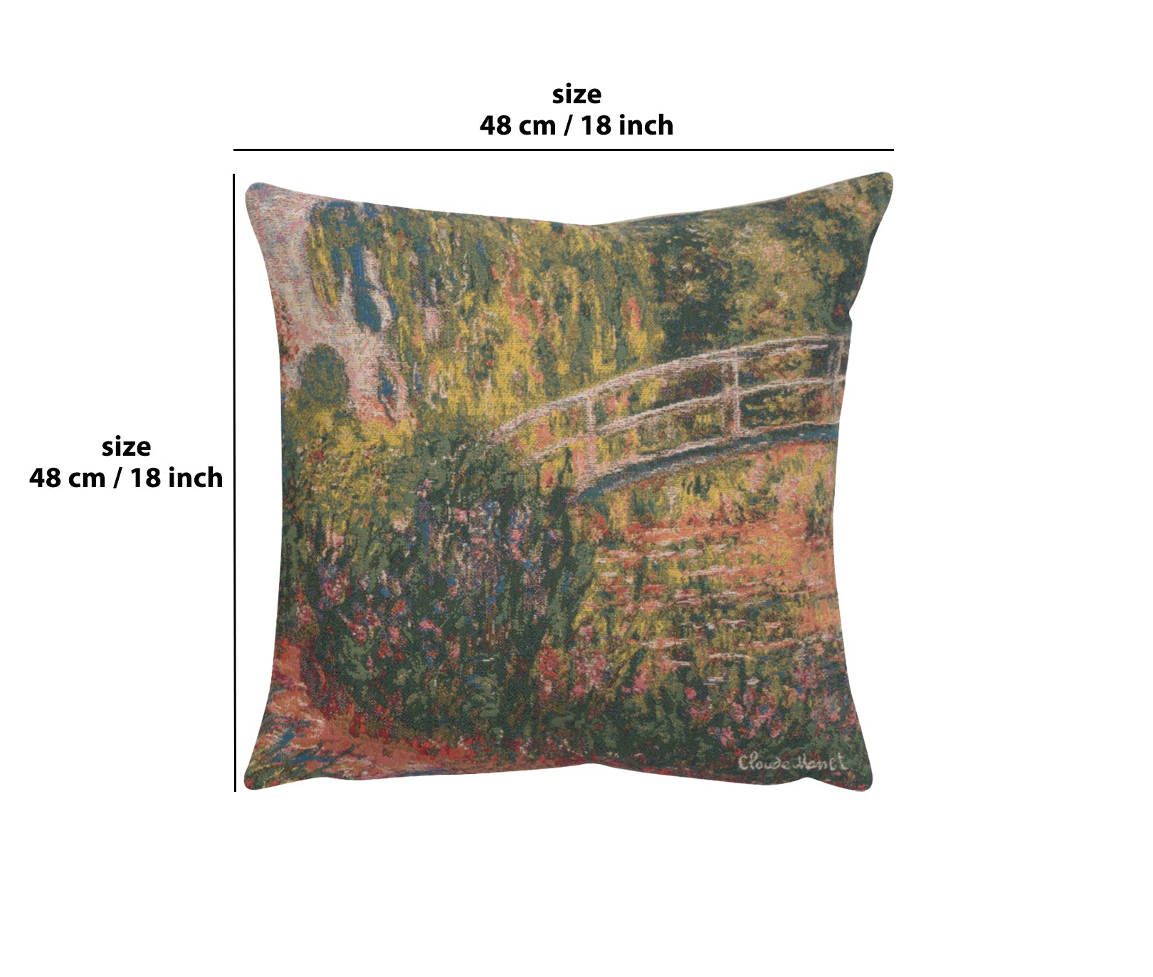 Monet's Japanese Bridge European Cushion Cover