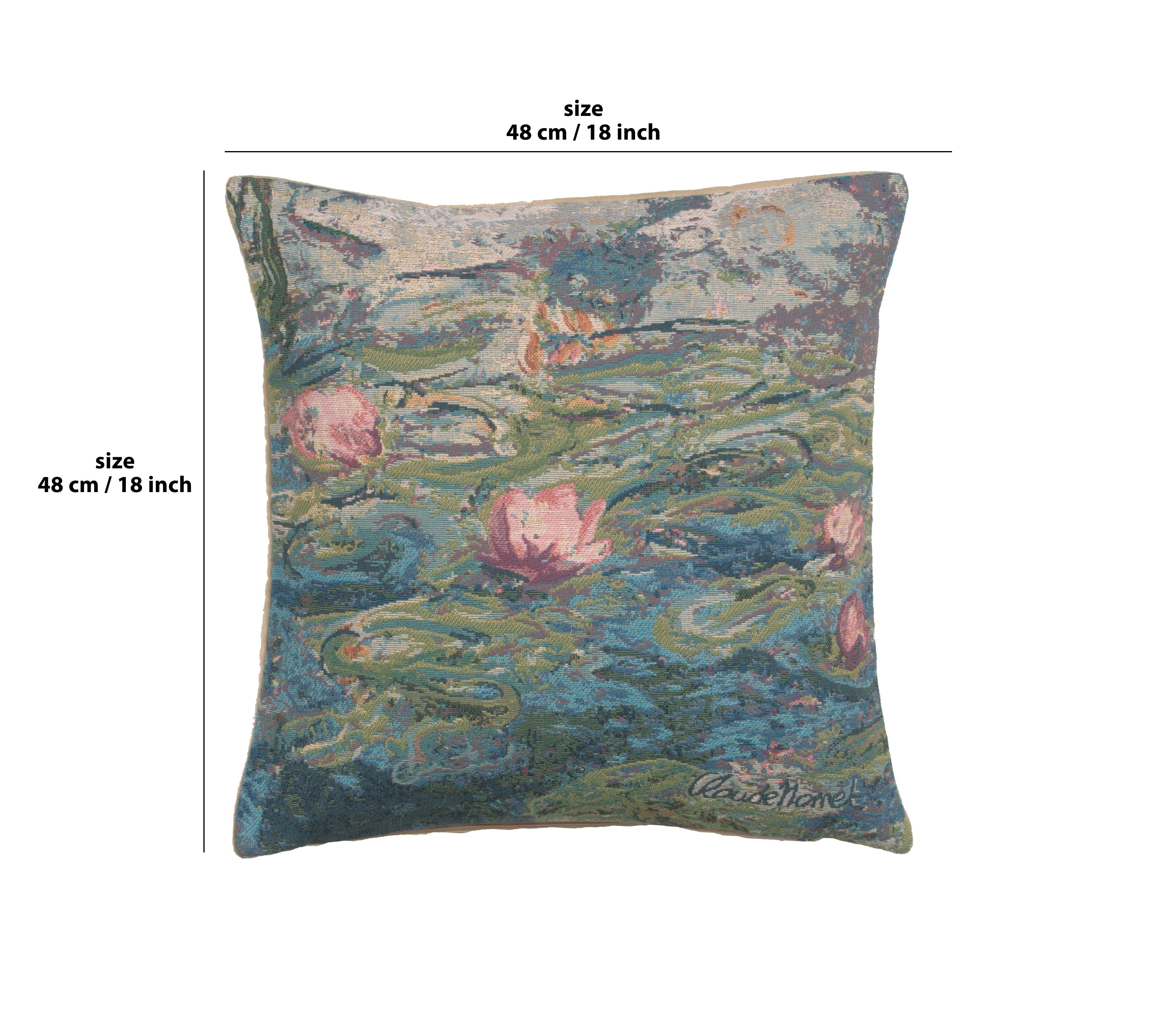 Monet's Water Lilies II European Cushion Cover