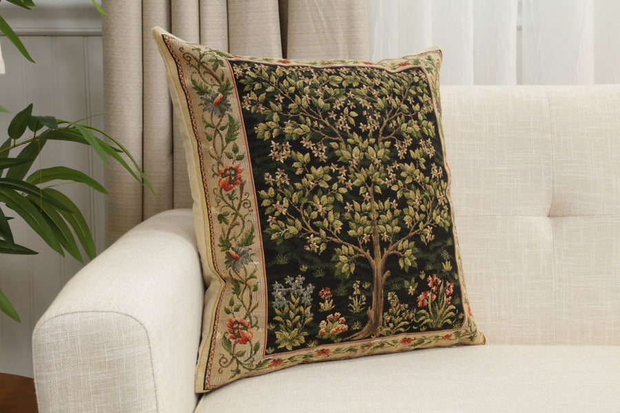 Tree of Life Beige II European Cushion Cover
