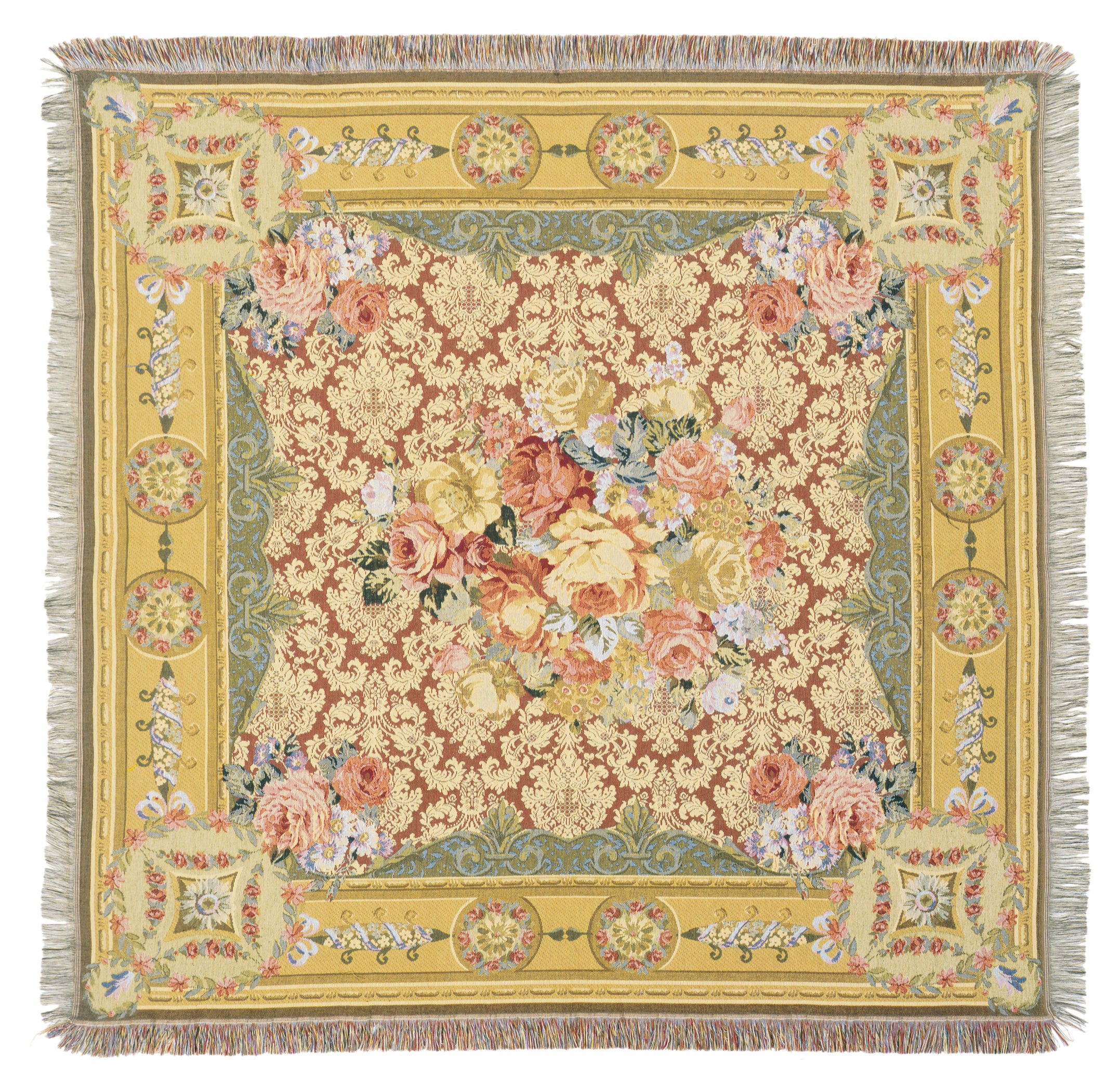 Floral Kaleidoscope  European Throw
