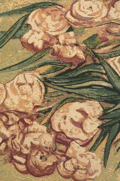 Oleanders and Books Italian Tapestry Wall Hanging