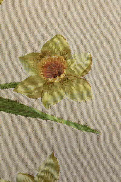 Daffodils White French Tapestry Table Runner