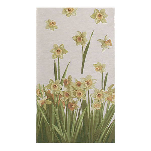 Daffodils White French Tapestry Table Runner