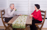 Daffodils White French Tapestry Table Runner