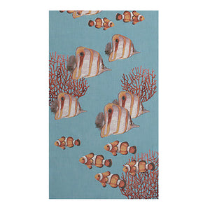 Exotic Fish Blue French Tapestry Table Runner