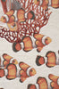 Exotic Fish White French Tapestry Table Runner