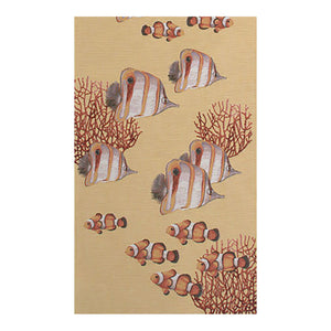 Exotic Fish Yellow French Tapestry Table Runner