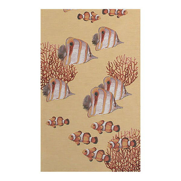 Exotic Fish Yellow French Tapestry Table Runner