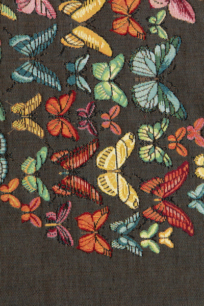 Butterflies Dark French Tapestry Table Runner