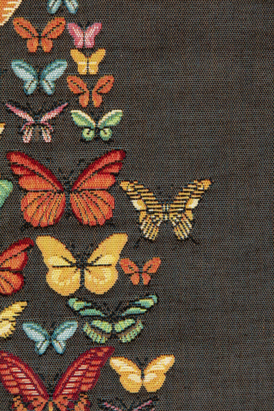 Butterflies Dark French Tapestry Table Runner