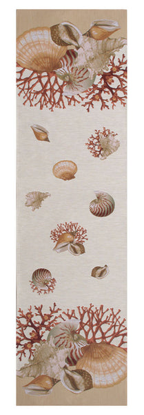 Shells Light French Tapestry Table Runner