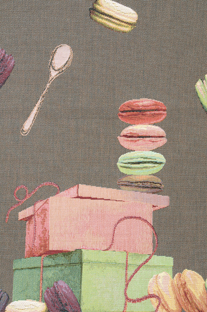 Macaroons Grey  French Tapestry Table Runner