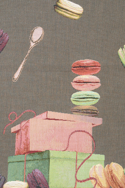 Macaroons Grey French Tapestry Table Runner