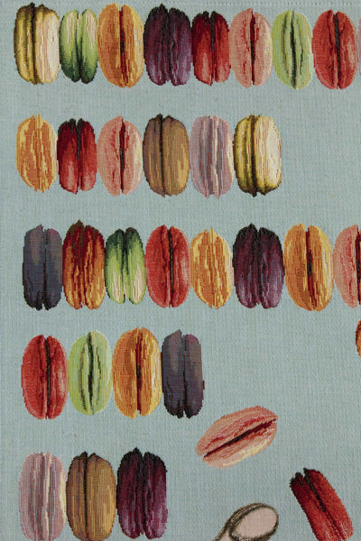 Macaroons Blue French Tapestry Table Runner