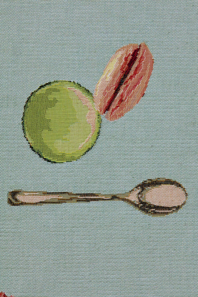 Macaroons Blue French Tapestry Table Runner