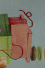Macaroons Blue French Tapestry Table Runner
