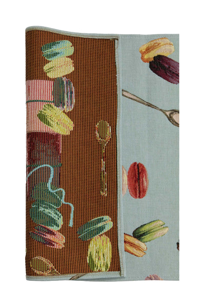 Macaroons Blue French Tapestry Table Runner