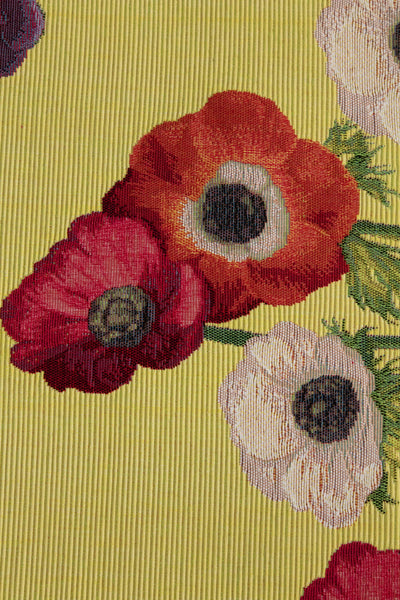 Anemones Yellow French Tapestry Table Runner